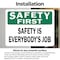 Signmission Safety Culture Sign, 5 in Width, Vinyl Decal, Rectangle OS-2PACK-SF-D-35-L-19601 - alternate 2